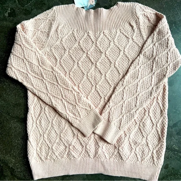 Croft & Barrow Women's Pink Sparkly Sweater NWT - Size XL - Picture 4 of 8